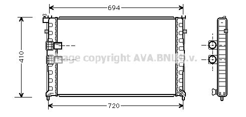 AVA QUALITY COOLING Радиатор, охлаждение двигателя PE2176